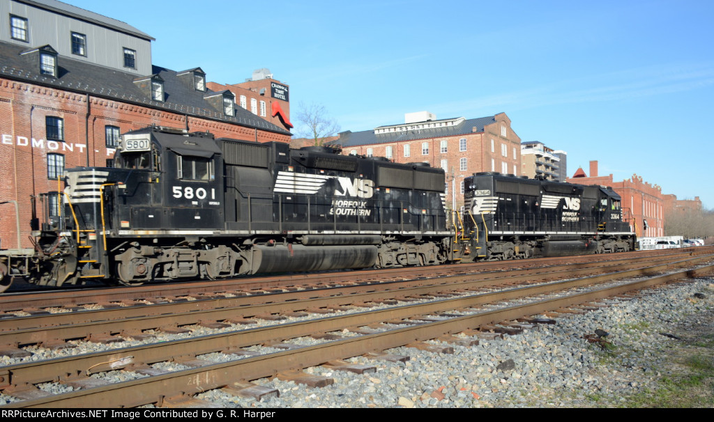 The locomotives at the bottom of the grade on the "Old Main Line" yard job E19 continues to interchange yard with CSX